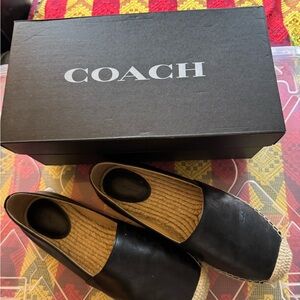 Coach Black Espadrilles with Box